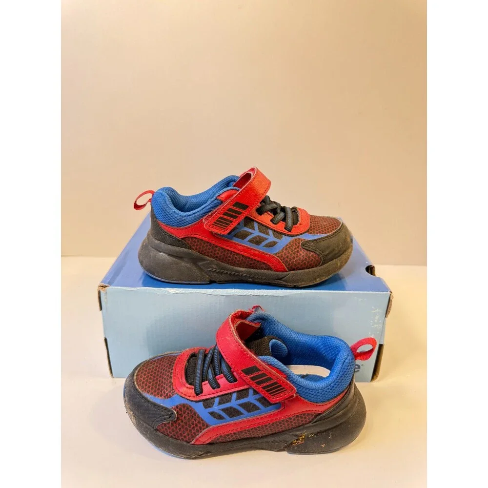 Stride Rite Kids Red/Black/Blue Equilibrium Adapt Sneakers US 10 XL
